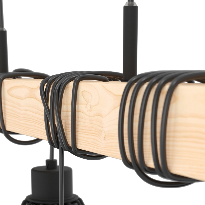 Eglo - Suspension filaire TOWNSHEND 4xE27/60W/230V - FSC certifié