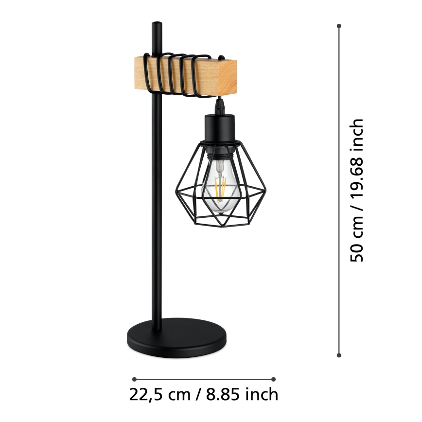 Eglo - Lampe de table TOWNSHEND 1xE27/60W/230V