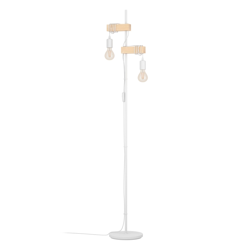 Eglo 44083 - Lampadaire TOWNSHEND 2x E27/10W/230V blanc