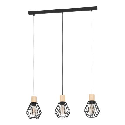 Eglo - Suspension filaire 3xE27/60W/230V
