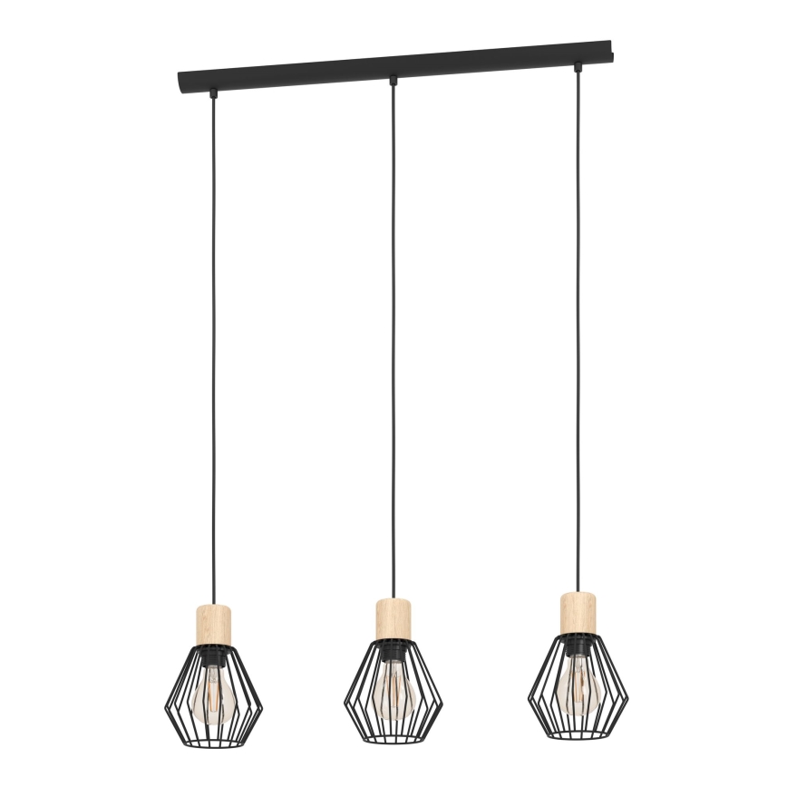 Eglo - Suspension filaire 3xE27/60W/230V
