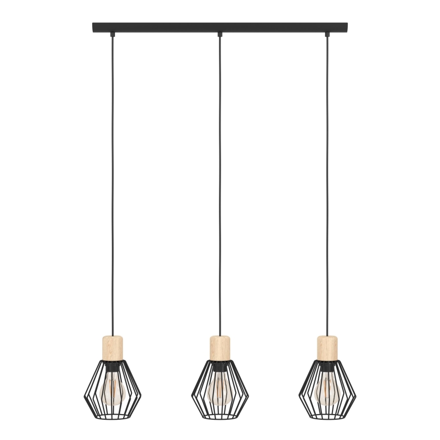 Eglo - Suspension filaire 3xE27/60W/230V