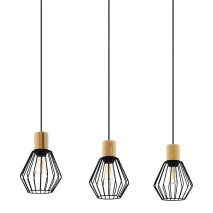 Eglo - Suspension filaire 3xE27/60W/230V