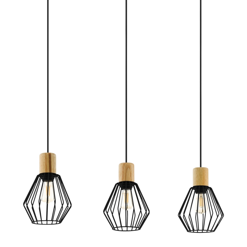 Eglo - Suspension filaire 3xE27/60W/230V