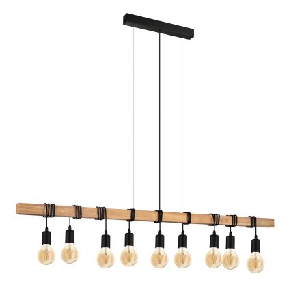 Eglo - Suspension filaire TOWNSHEND 9xE27/60W/230V