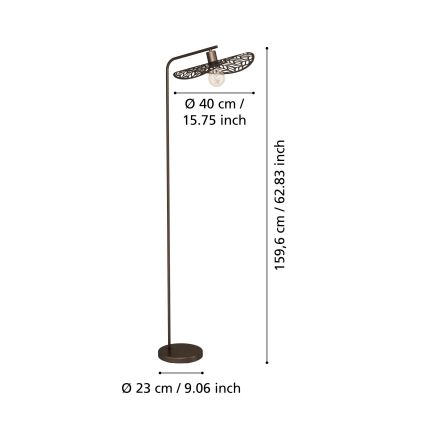 Eglo - Lampadaire 1xE27/60W/230V bronze