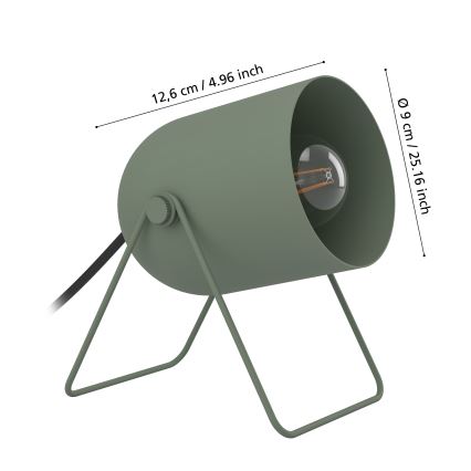 Eglo - Lampe de table 1xE14/8W/230V verte