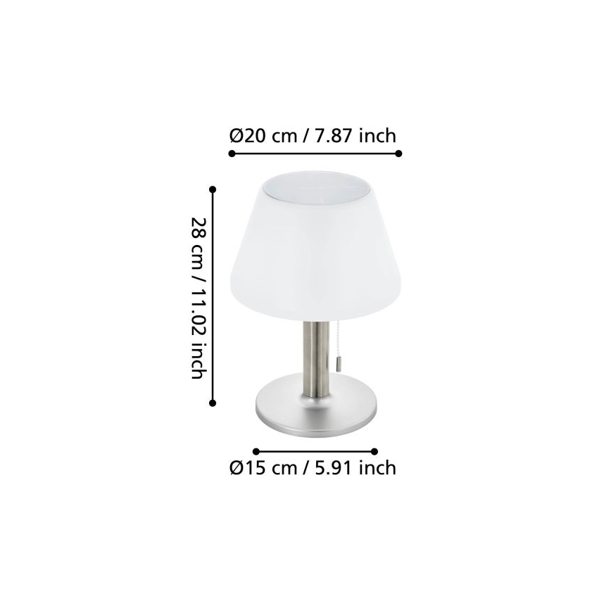 Eglo 48749 - Lampe solaire LED dimmable LED/2W/3,7V 2000 mAh IP44