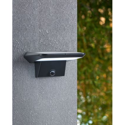 Eglo - Applique murale solaire LED avec détecteur LED/20W/3,7V 2000 mAh IP44