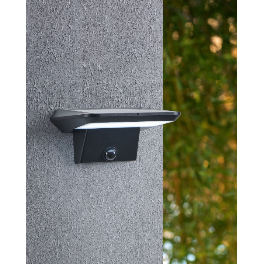 Eglo - Applique murale solaire LED avec détecteur LED/20W/3,7V 2000 mAh IP44