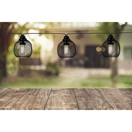 Eglo 48964 - Guirlande solaire à LED, 8 LEDs, 3 m, 600 mAh, IP44