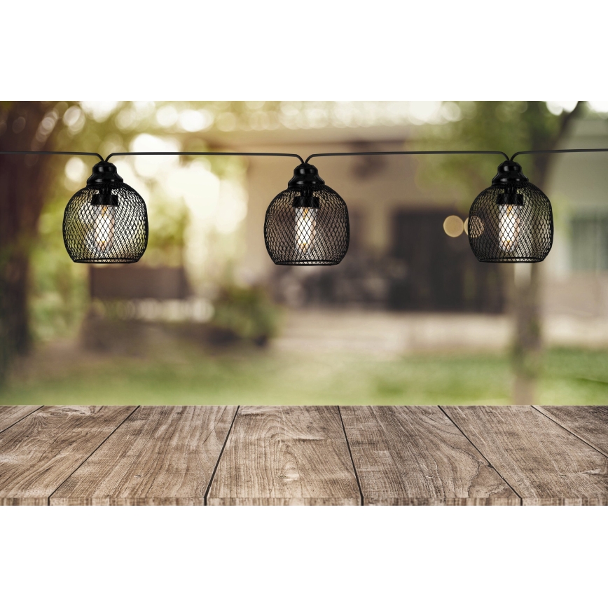 Eglo 48964 - Guirlande solaire à LED, 8 LEDs, 3 m, 600 mAh, IP44