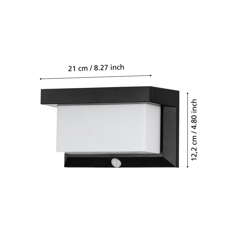 Eglo - Applique murale solaire avec détecteur LED/3,84W/3,7V 2000 mAh IP44