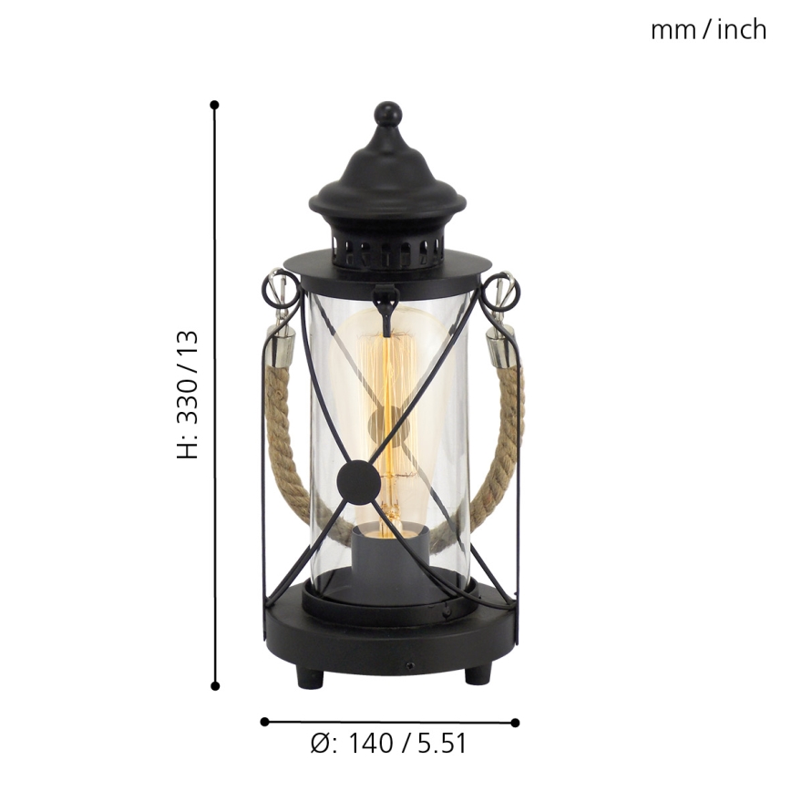 Eglo - lampe de table 1xE27/60W/230V