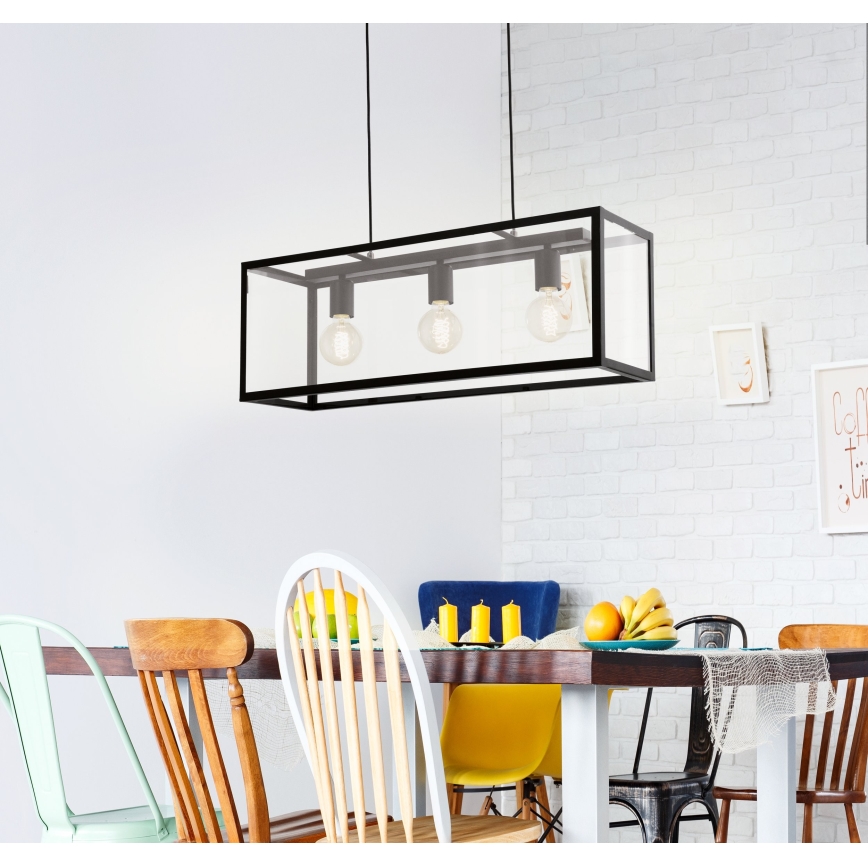 Eglo - Suspension 3xE27/60W/230V