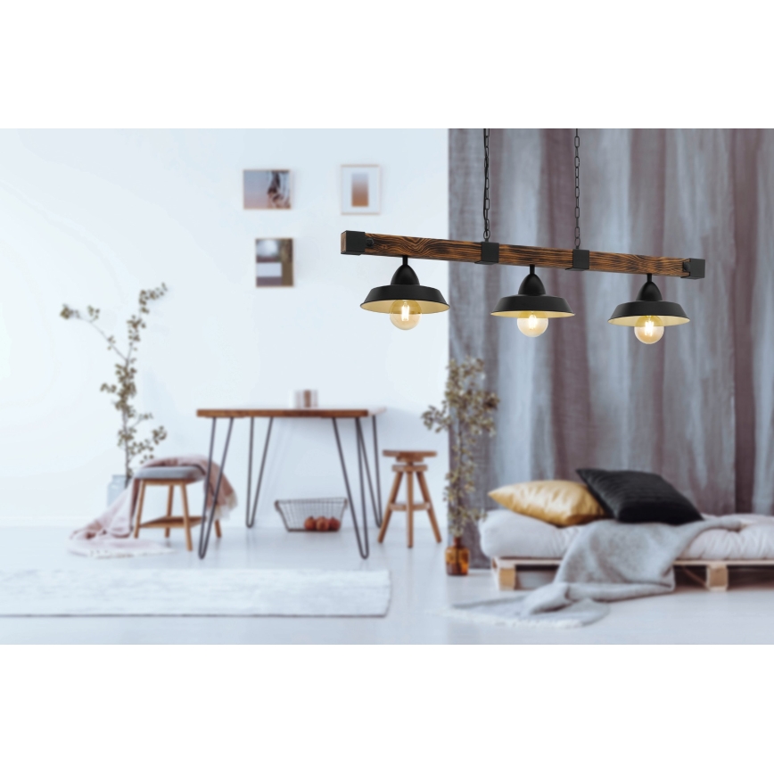 Eglo - Lustre avec chaîne 3xE27/60W/230V