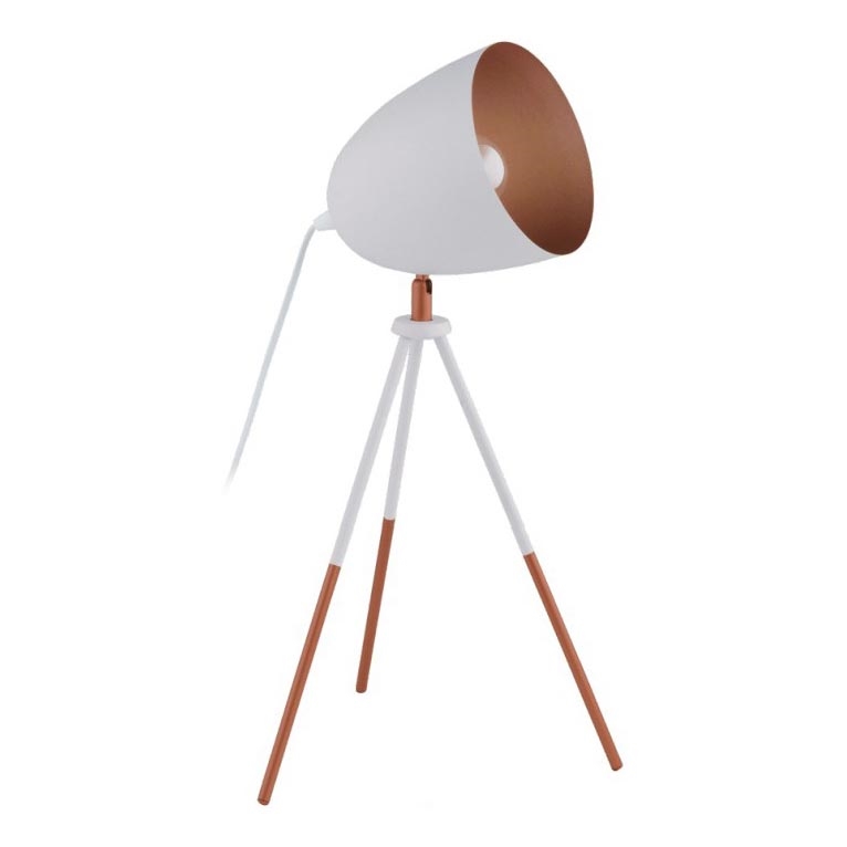Eglo 49727 - Lampe de table CHESTER 1xE27/60W/230V blanc/cuivre