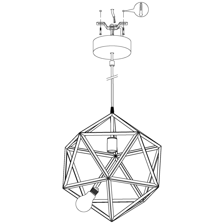 Eglo - Suspension 1xE27/60W/230V