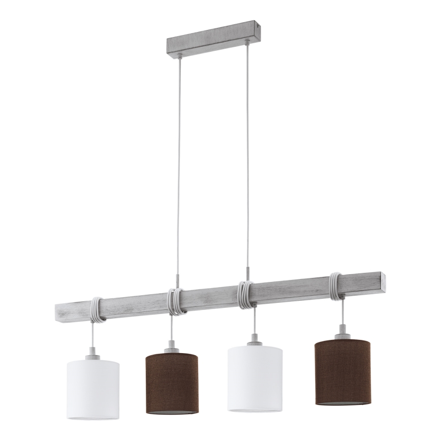 Eglo - Suspension LED sur câble TOWNSHEND 4xE27/60W/230V
