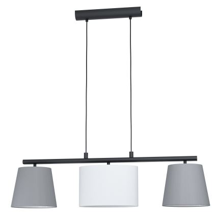 Eglo 55207 - Suspension filaire ALMEIDA 3xE14/25W/230V gris