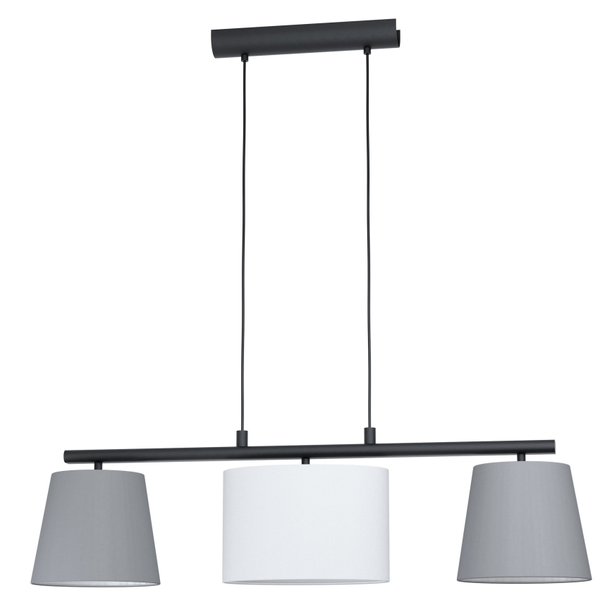Eglo 55207 - Suspension filaire ALMEIDA 3xE14/25W/230V gris