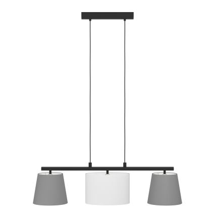 Eglo 55207 - Suspension filaire ALMEIDA 3xE14/25W/230V gris