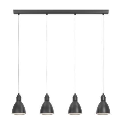 Eglo 55244 - Suspension sur câble PRIDDY 4xE27/60W/230V noire