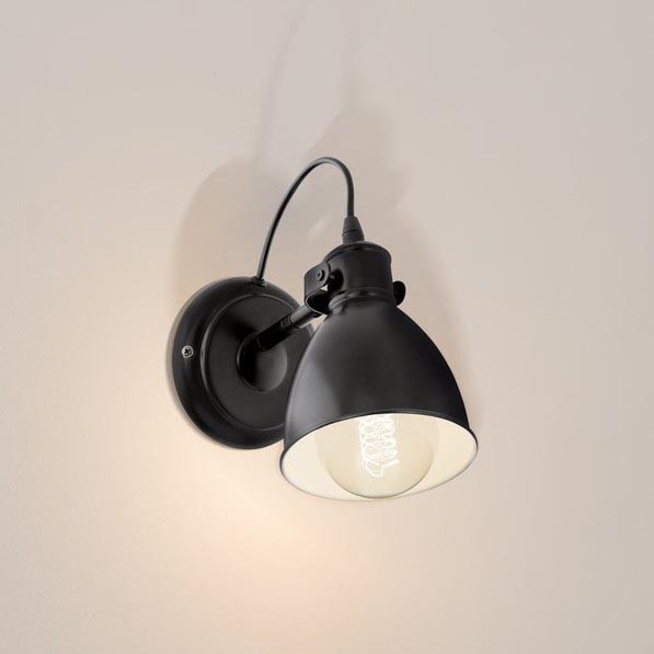 Eglo 55261 - Applique murale PRIDDY 1xE27/40W/230V noire