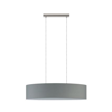 Eglo 55276 - Suspension sur câble PASTERI 2xE27/60W/230V grise
