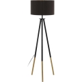 Eglo 55291 - Lampadaire BIDFORD 1xE27/60W/230V noir/marron