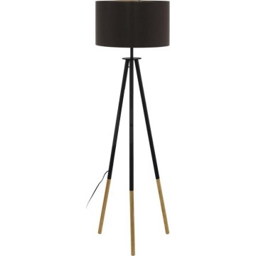 Eglo 55291 - Lampadaire BIDFORD 1xE27/60W/230V noir/marron