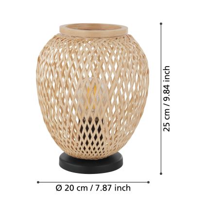 Eglo 55699 - Lampe de table DEMBLEBY 1xE27/40W/230V beige