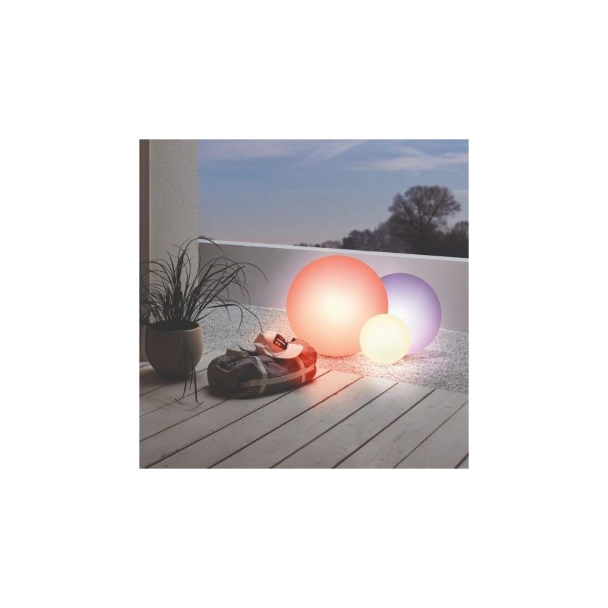 Eglo 55784- Luminaire extérieur LED RGBW MONTEROLO-C 1xE27/9W/230V IP65 d. 39cm + Télécommande