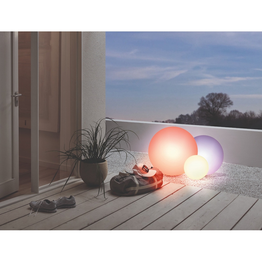 Eglo 55786 - Lampadaire extérieur LED RGBW MONTEROLO-C 1xE27/9W/230V 2700-6500K IP65 d. 30 cm + Télécommande