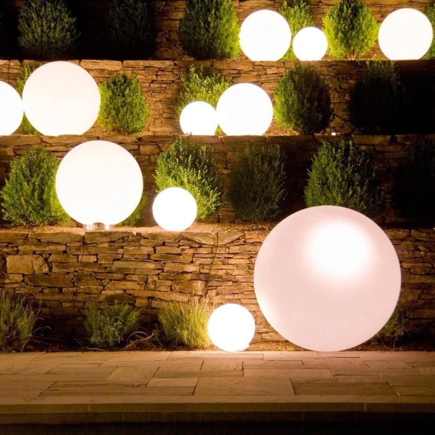 Eglo 55787 - Lampadaire extérieur LED RGBW MONTEROLO-C 1xE27/9W/230V 2700-6500K IP65 d. 39 cm + Télécommande