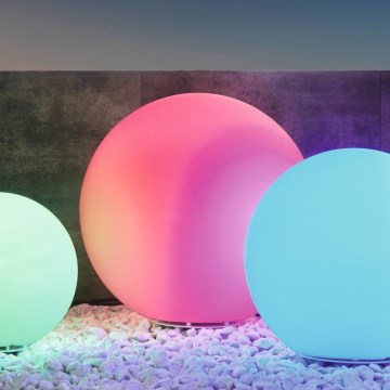 Eglo 55788 - Lampadaire extérieur LED RGBW MONTEROLO-C 1xE27/9W/230V 2700-6500K IP65 d. 50 cm + Télécommande
