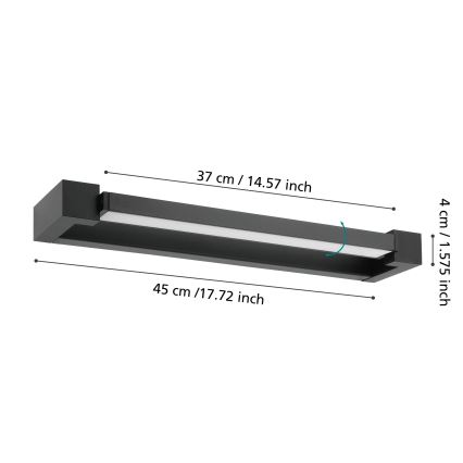 Eglo 56464 - Éclairage de miroir salle de bain GEMILIANA LED/8,9W/230V 4000K 45 cm IP44