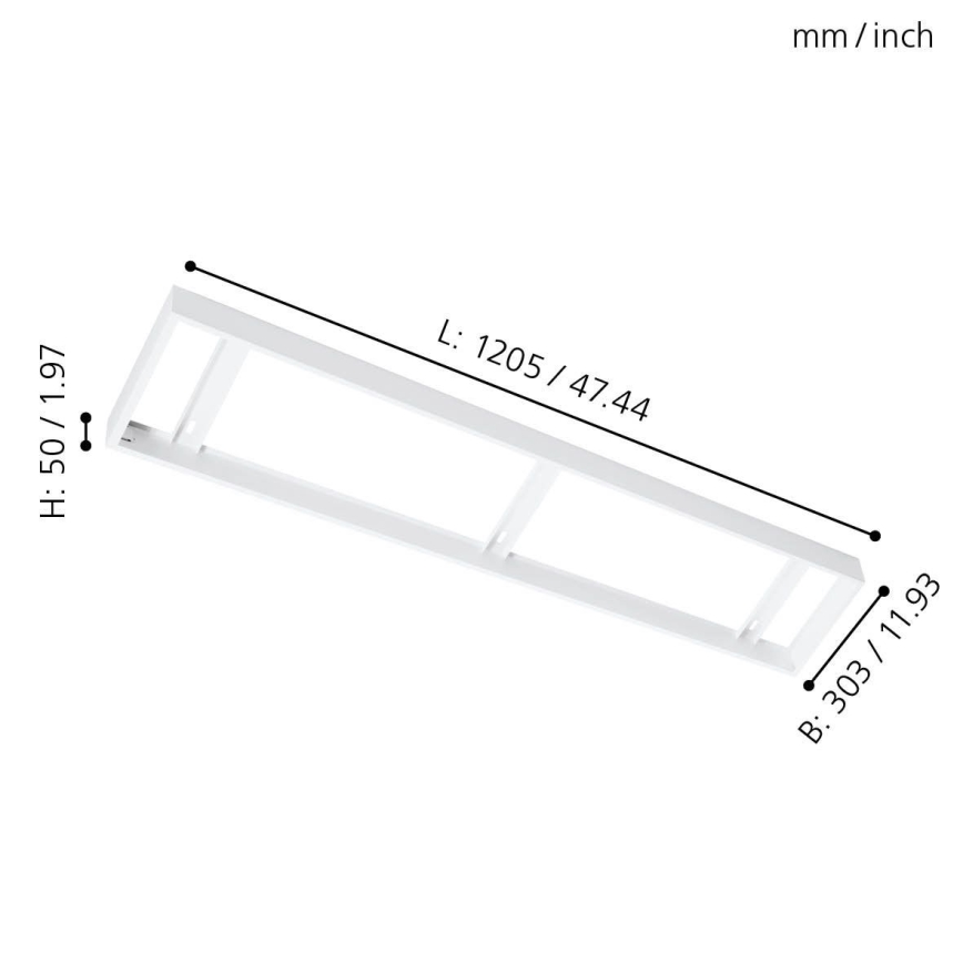Eglo - Cadre pour panneau de plafond 1205x303mm