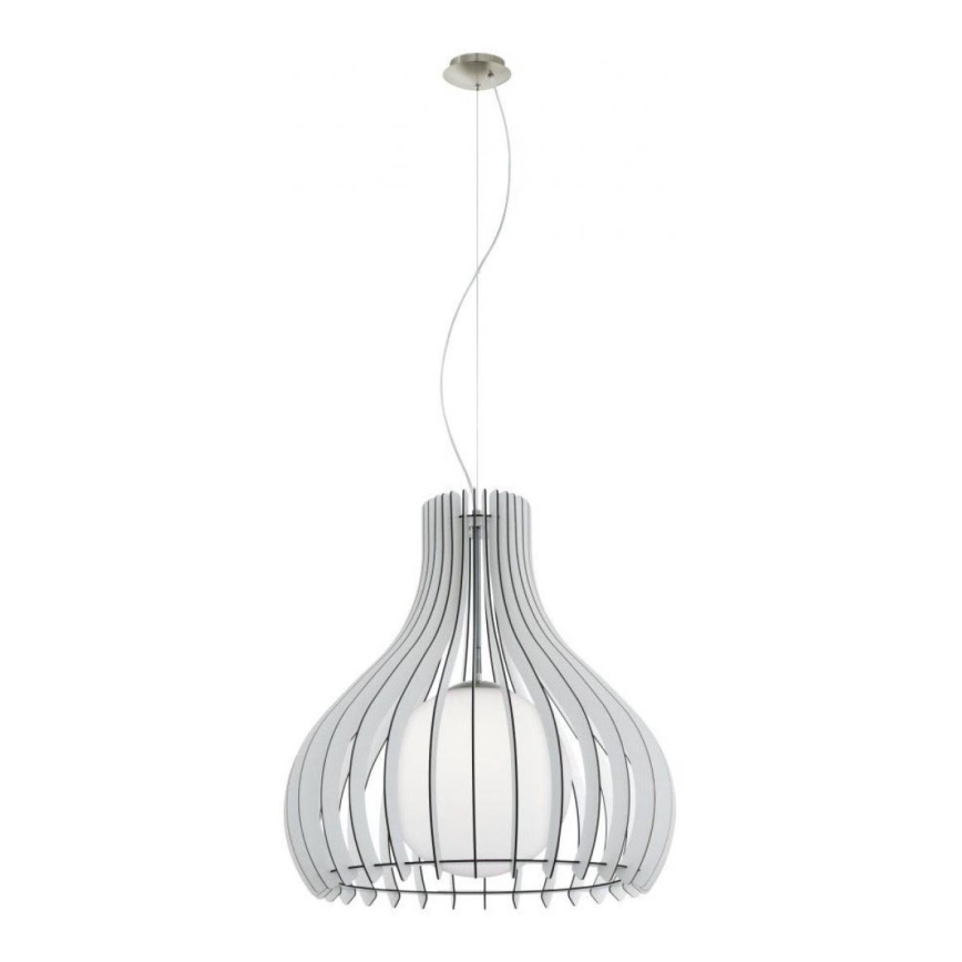 Eglo 61716 - Suspension filaire TINDORI 1xE27/60W/230V d. 60 cm blanc