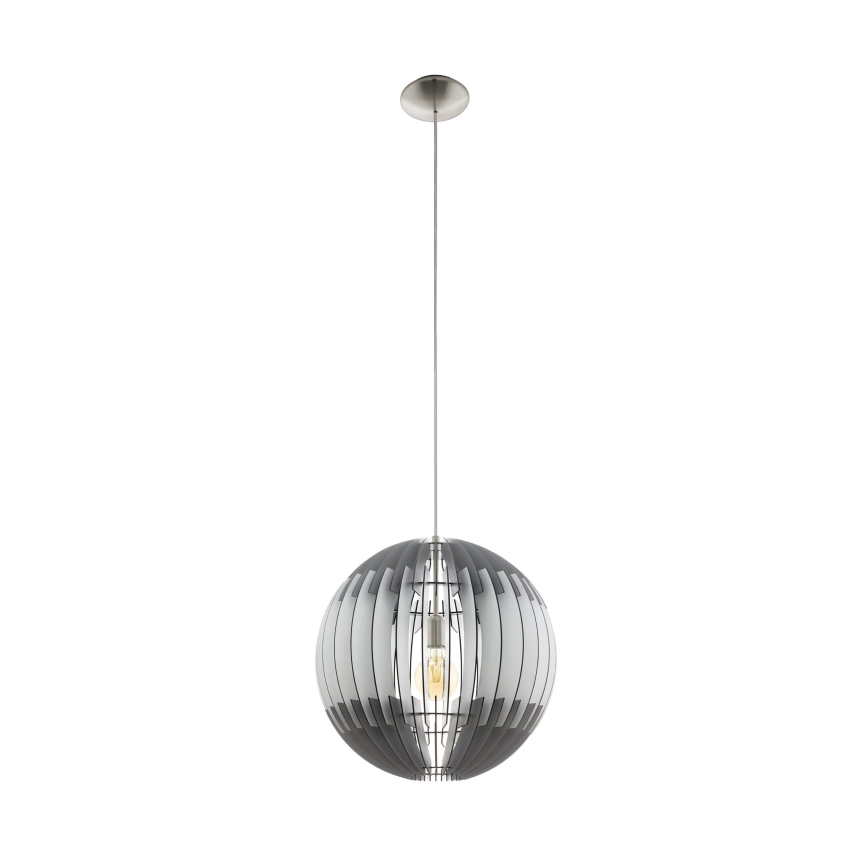 Eglo 63256 - Suspension sur câble OLMERO PRO 1xE27/60W/230V Ø 40 cm gris/blanc