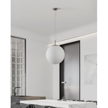 Eglo 63271 - Suspension sur câble PIEDALE 1xE27/60W/230V Ø 43 cm chrome mat