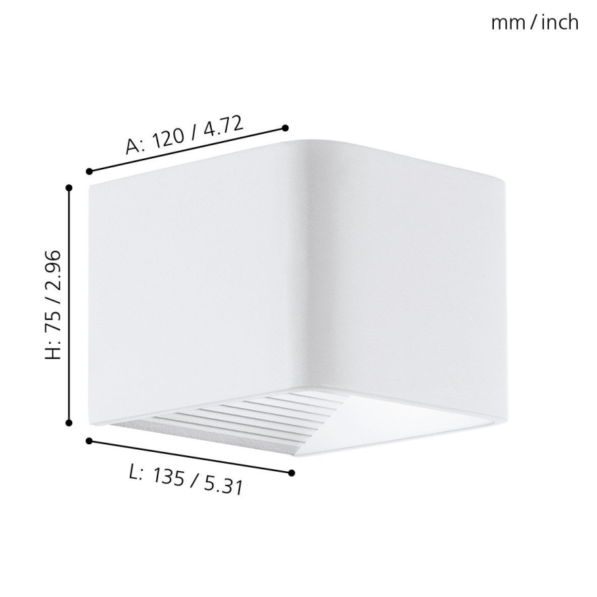 Eglo 65043 - Applique murale extérieure DONINNI PRO LED/5W/230V IP44 blanc