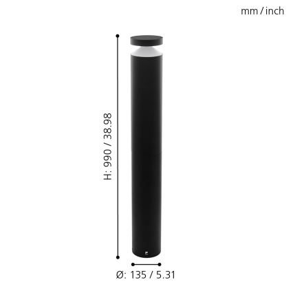 Eglo 65058 - Lampe extérieure MELZO PRO LED/11W/230V 3000K IP65 noir