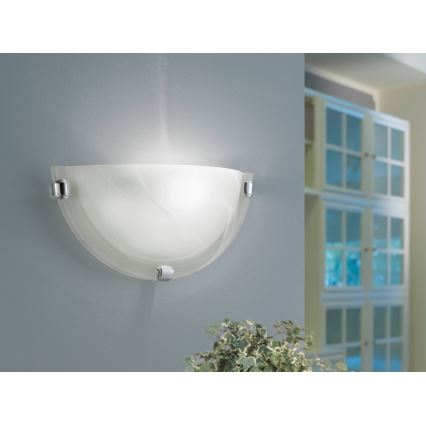 Eglo - Applique murale 1xE27/60W/230V en verre d'albâtre