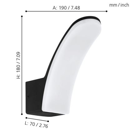 Eglo 74021 - Applique murale extérieure LACONELLA LED/11,5W/230V 4000K IP44