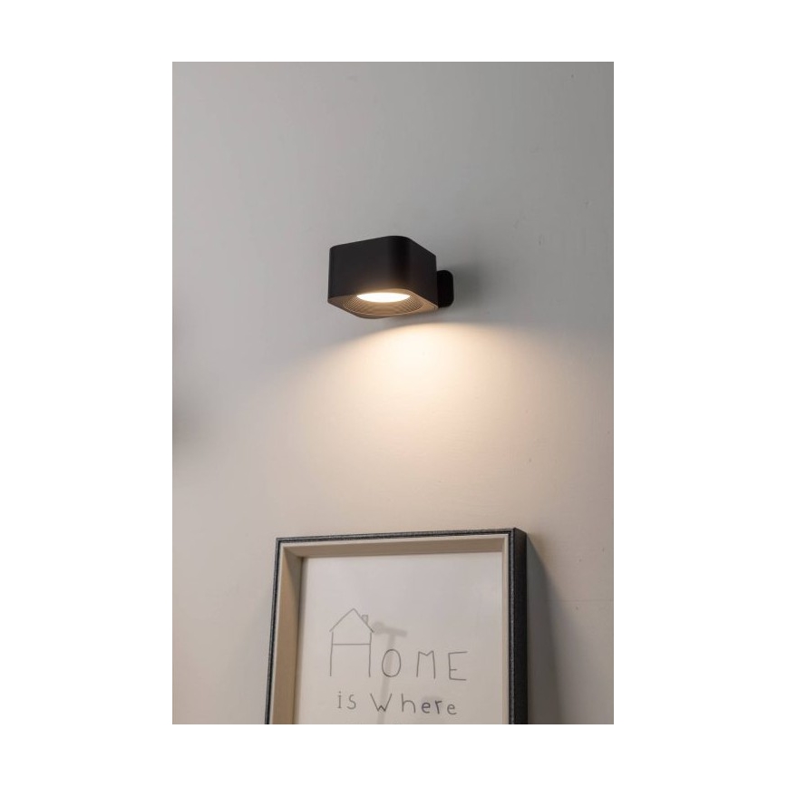 Eglo - Applique murale tactile LED rechargeable et dimmable, 5W/5V, 2700/4000/6500K, 2000 mAh, noire