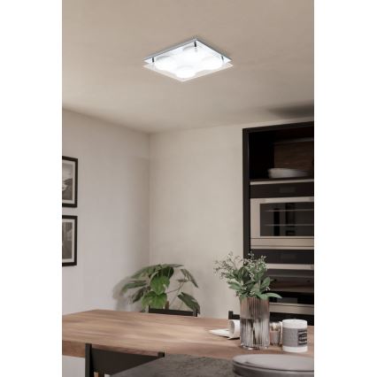 Eglo 75329 - Plafonnier LED ABIOLA 4xLED/6W/230V finition chrome brillant