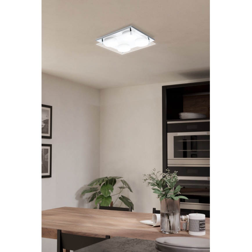 Eglo 75329 - Plafonnier LED ABIOLA 4xLED/6W/230V finition chrome brillant