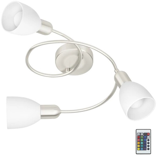 Eglo 75388 - Plafonnier LED RGBW à intensité variable GRIMSEY-C 3xE14/4W/230V + télécommande