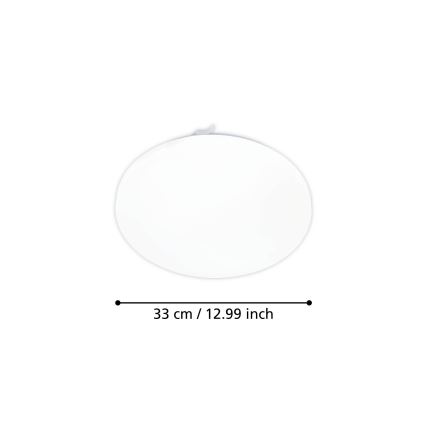 Eglo - Plafonnier avec détecteur de mouvement LED/15,5W/230V 3000K d. 33 cm blanc